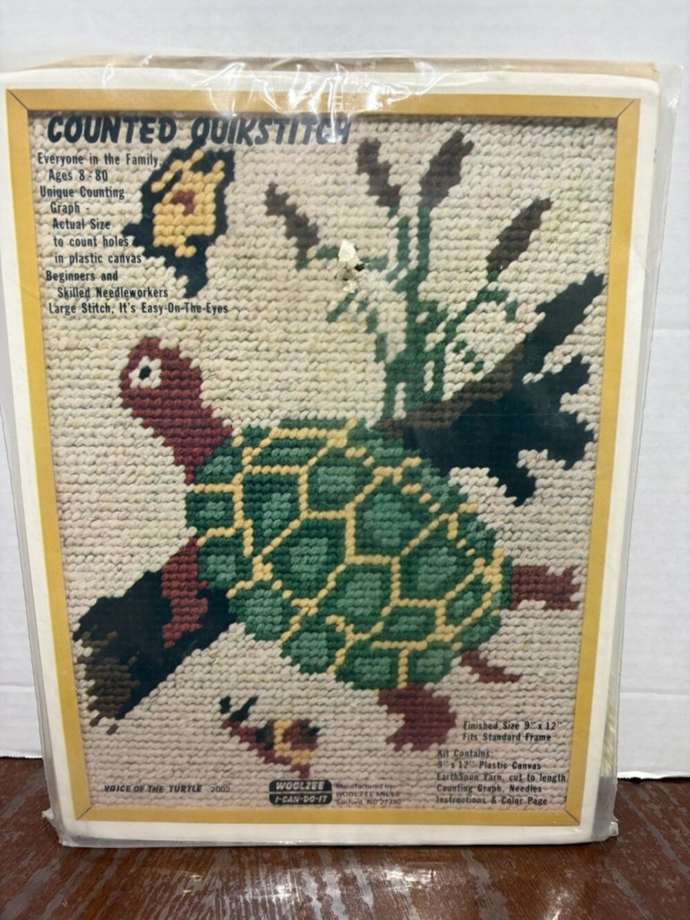 Vintage WOOLZEE Counted Quick Stitch I Can Do It Voice Of The Turtle NOS Sealed